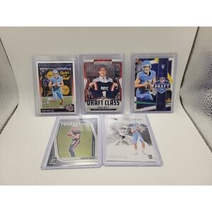 2024 Drake Maye Rookie Card Lot 5 Cards New England Patriots Football Score